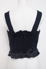 画像2: Fi.n.t / ストロベリーバスケット刺繍ビスチェ  紺 Y-26-04-05-070-CA-TO-AS-ZY (2)