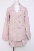 DearMyLove / チェックセットアップ  ピンク Y-26-04-05-074-EL-TO-SZ-ZY