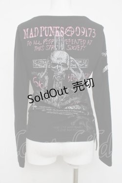 画像3: MAD / スカルクロスプリントカットソー M 黒 Y-26-04-05-075-PU-TO-SZ-ZY