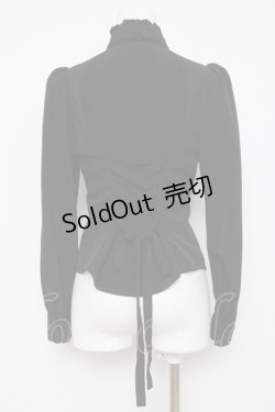 画像2: Sheglit / スタンドカラーリボンジャボブラウス L 黒 Y-26-04-05-076-EL-BL-AS-ZY