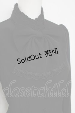 画像4: Sheglit / スタンドカラーリボンジャボブラウス L 黒 Y-26-04-05-076-EL-BL-AS-ZY