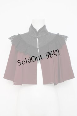 画像1: Sheglit / 眠りの森のレースケープ M ワインｘ黒 Y-26-04-05-077-EL-TO-AS-ZY