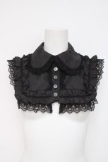 画像1: ATELIER PIERROT / 薔薇レース付け襟  黒 Y-26-04-05-078-EL-ZA-AS-ZY (1)