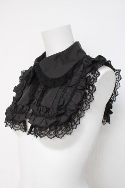 画像2: ATELIER PIERROT / 薔薇レース付け襟  黒 Y-26-04-05-078-EL-ZA-AS-ZY