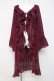 画像1: axes femme / オフショル風フリルガウン  ワイン Y-26-04-05-081-AX-TO-SZ-ZY (1)