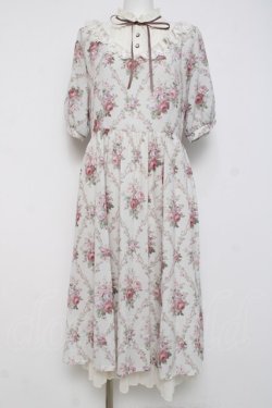 画像1: axes femme / アイビーローズ柄ワンピース  アイボリー Y-26-04-05-083-AX-OP-SZ-ZY