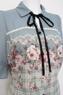 画像3: axes femme / フラワー×チェックワンピース  ミント Y-26-04-05-084-AX-OP-SZ-ZY