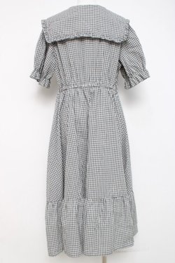 画像2: m petit by misako / ギンガムチェックワンピース LL 中灰 Y-26-04-05-086-LO-OP-SZ-ZY