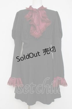 画像1: DARK IN LOVE / ヨークデザインワンピース L 黒ｘワイン Y-26-04-05-095-PU-OP-AS-ZY