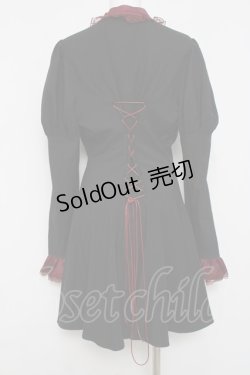 画像2: DARK IN LOVE / ヨークデザインワンピース L 黒ｘワイン Y-26-04-05-095-PU-OP-AS-ZY