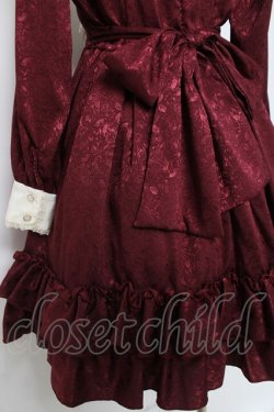 画像4: Pina sweetcollection / ローズジャガードワンピース  ワイン Y-26-04-05-096-LO-OP-AS-ZY