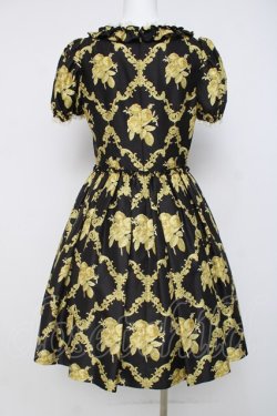 画像2: JESUS DIAMANTE / バロックドールNewトランプ薔薇ワンピース 40 黒 Y-26-04-05-097-JE-OP-AS-ZY