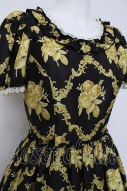 画像3: JESUS DIAMANTE / バロックドールNewトランプ薔薇ワンピース 40 黒 Y-26-04-05-097-JE-OP-AS-ZY