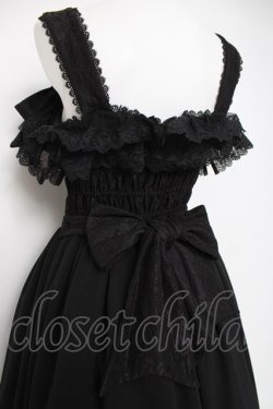 画像4: ATELIER PIERROT / -Blooming Rose- フィッシュテールジャンパースカート  黒 Y-26-04-05-102-EL-OP-AS-ZY