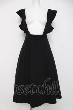 画像1: Ank Rouge / サス付きミドル丈スカート  黒 Y-26-04-05-105-CA-SK-SZ-ZY