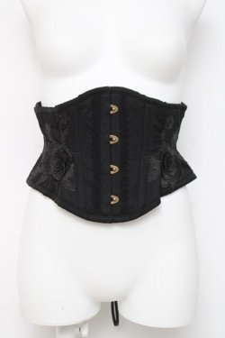 画像1: abilletage / ローズモチーフミニコルセット 4 黒 Y-26-04-05-108-GO-TO-AS-ZY