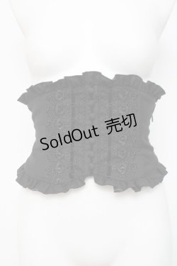 画像1: Sheglit / フロッキークラシカルコルセット M 黒 Y-26-04-05-109-EL-ZA-SZ-ZY