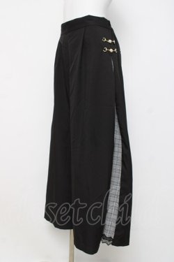 画像1: axes femme / パールビットワイドパンツ  黒 Y-26-04-05-110-AX-PA-SZ-ZY