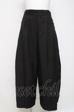 画像2: axes femme / パールビットワイドパンツ  黒 Y-26-04-05-110-AX-PA-SZ-ZY