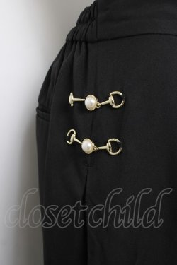 画像4: axes femme / パールビットワイドパンツ  黒 Y-26-04-05-110-AX-PA-SZ-ZY