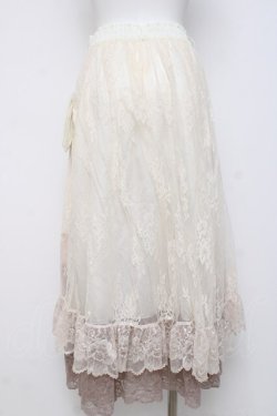 画像2: axes femme / グラデレースフリルスカート  ベージュ Y-26-04-05-114-AX-SK-SZ-ZY