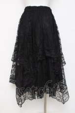 画像2: axes femme / ペチ付イレヘムレーススカート  黒 Y-26-04-05-115-AX-SK-SZ-ZY (2)