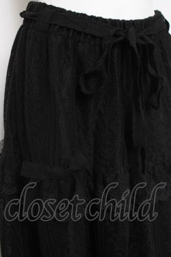 画像2: axes femme / ティアードコットンレーススカート  黒 Y-26-04-05-116-AX-CO-SZ-ZY