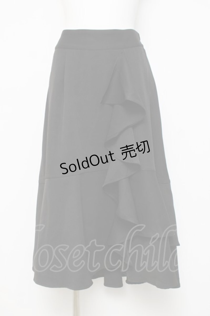 画像1: axes femme POETIQUE / バックラッフルフリルスカート  黒 Y-26-04-05-117-AX-SK-SZ-ZS (1)