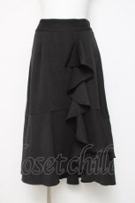 画像1: axes femme POETIQUE / バックラッフルフリルスカート  黒 Y-26-04-05-117-AX-SK-SZ-ZS (1)