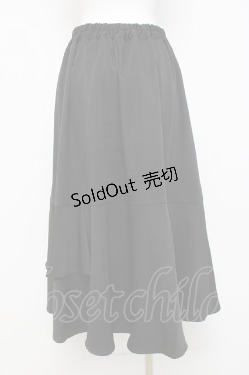 画像2: axes femme POETIQUE / バックラッフルフリルスカート  黒 Y-26-04-05-117-AX-SK-SZ-ZS (2)