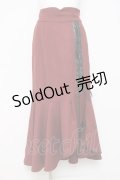 NIBBLE POISON / レースアップマーメイドスカート  ワイン Y-26-04-05-118-PU-SK-SZ-ZY