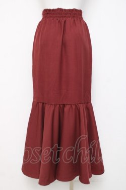 画像2: NIBBLE POISON / レースアップマーメイドスカート  ワイン Y-26-04-05-118-PU-SK-SZ-ZY