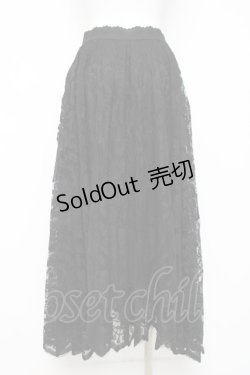 画像2: axes femme / レースサーキュラースカート  黒 Y-26-04-05-119-AX-SK-SZ-ZY