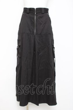 画像2: axes femme POETIQUE / ベルトデザインアーミースカート  黒 Y-26-04-05-120-AX-SK-SZ-ZY