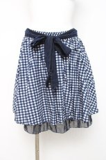 画像1: axes femme / ギンガムチェック柄スカート  紺 Y-26-04-05-121-AX-SK-SZ-ZY (1)