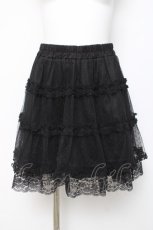 画像1: axes femme POETIQUE / チュールティアードミニスカート  黒 Y-26-04-05-124-AX-SK-AS-ZY (1)