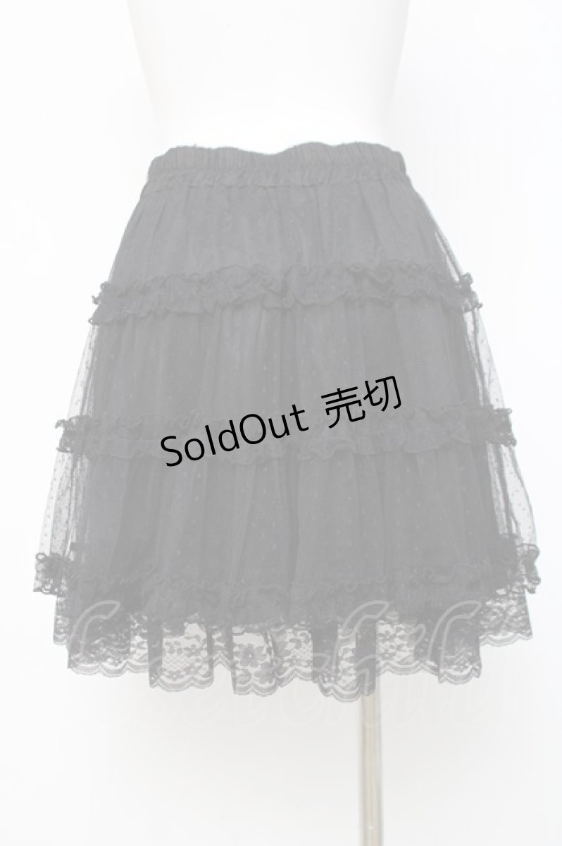 画像2: axes femme POETIQUE / チュールティアードミニスカート  黒 Y-26-04-05-124-AX-SK-AS-ZY (2)