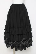 ATELIER PIERROT / Four-Tiered Ruffle Chiffon Skirt スカート  黒 Y-26-04-05-127-EL-SK-AS-ZY