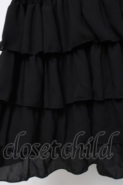 画像3: ATELIER PIERROT / Four-Tiered Ruffle Chiffon Skirt スカート  黒 Y-26-04-05-127-EL-SK-AS-ZY
