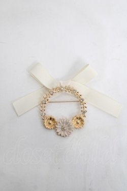 画像1: m petit by misako / AMフラワーリーフブローチ  中金 Y-26-04-05-019-LO-AC-SZ-ZY