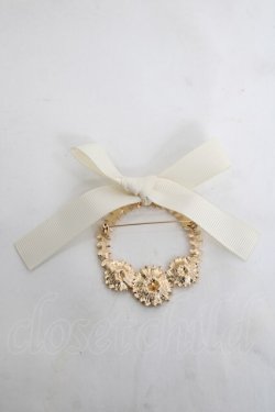 画像2: m petit by misako / AMフラワーリーフブローチ  中金 Y-26-04-05-019-LO-AC-SZ-ZY