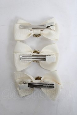 画像2: m petit by misako / AM3Pリボンクリップ  中白 Y-26-04-05-027-LO-AC-SZ-ZY