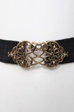 画像1: axes femme POETIQUE / レースアップリボンゴムベルト  ゴールド Y-26-04-05-029-AX-ZA-SZ-ZY