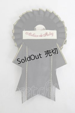 画像2: ATELIER　Ruby / ロゼットチャームブローチ  黒 Y-26-04-05-033-EL-ZA-AS-ZY