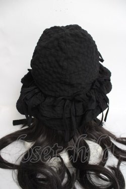 画像3: merry jenny / ribbonフリルハット  黒 Y-26-04-05-038-LO-AC-SZ-ZY