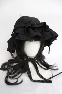 画像4: merry jenny / ribbonフリルハット  黒 Y-26-04-05-038-LO-AC-SZ-ZY