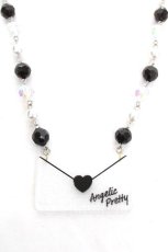 画像1: Angelic Pretty / Lovely Love Letterネックレス  黒 Y-26-04-07-001-AP-AC-SZ-ZY (1)