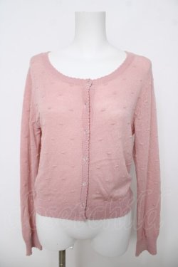 画像1: Ank Rouge / ドットカーディガン M ピンク Y-26-04-07-038-CA-TO-SZ-ZY