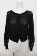 Ank Rouge / 透かし編みコンパクトカーディガン M 黒 Y-26-04-07-039-CA-TO-SZ-ZY
