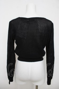 画像2: Ank Rouge / 透かし編みコンパクトカーディガン M 黒 Y-26-04-07-039-CA-TO-SZ-ZY